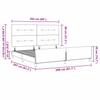 Bed Frame with Headboard Black 200 x 200 cm Fabric