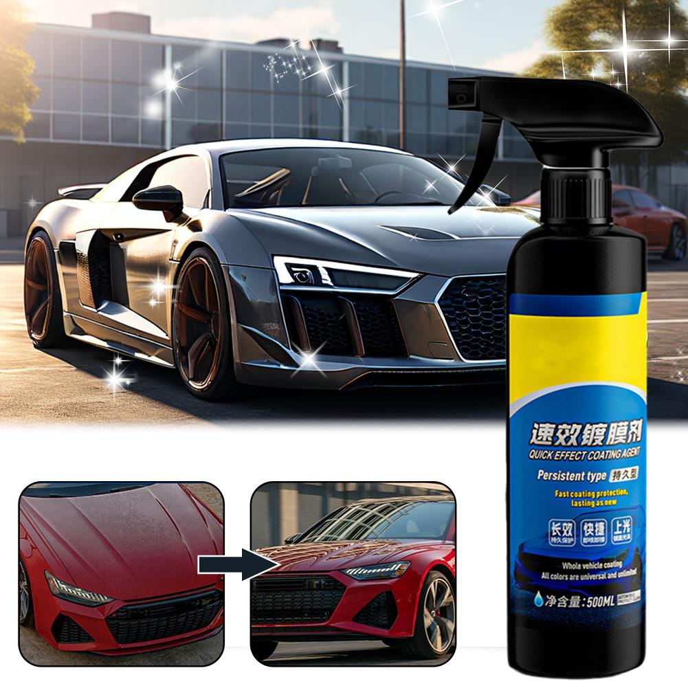 500ml Auto Rapid Nano Keramik Beschichtungsmittel Spray Schnelles Wachs Anti Polierer Effekt Wasserdicht Lack Glanz Intensiver Glanz Kratzer P1L2