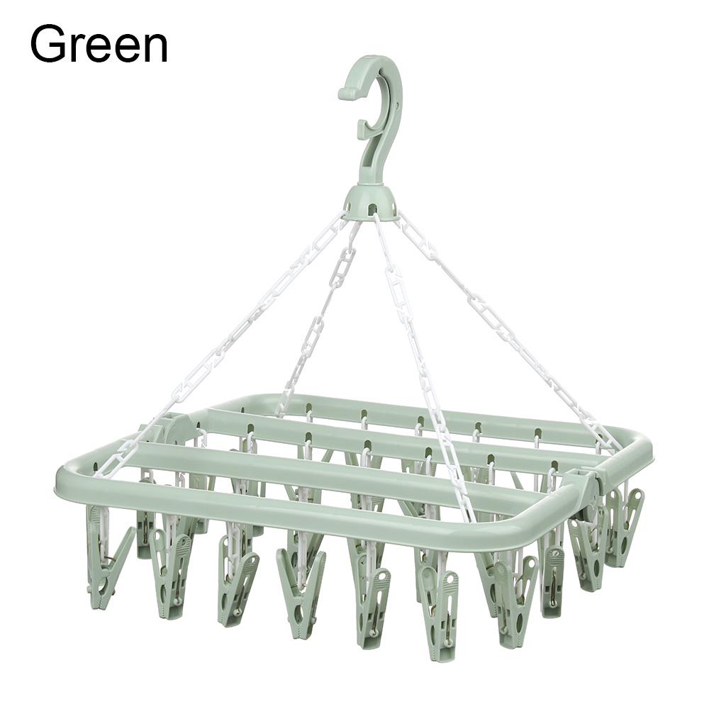 

Прищепка Органайзер для гардероба Держатель для белья Стойка Вешалка для брюк Держатель для сушки Стирка Сушилка зелёный