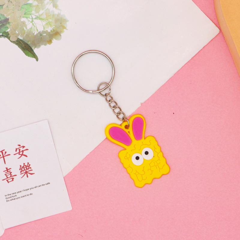 Cartoon Silicone Keychain Keyring - Soft PVC Rubber Key Hanger