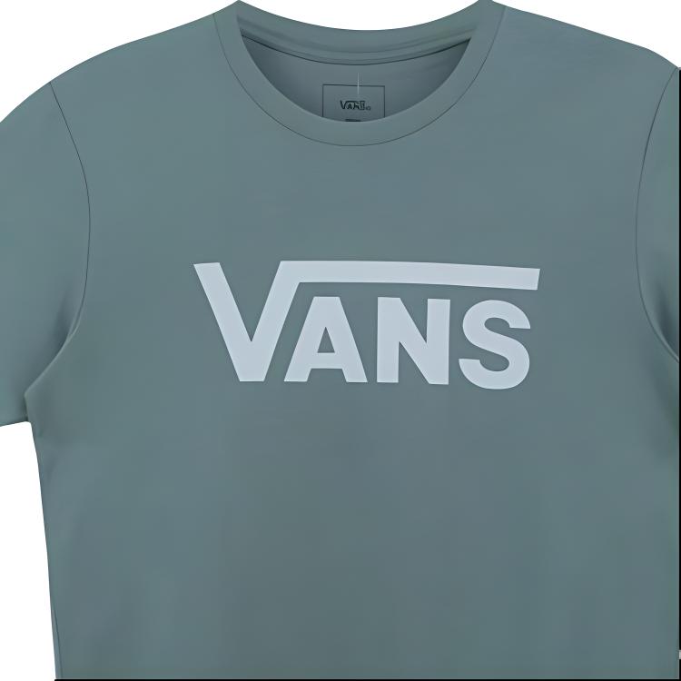 Vans Simple Letter Logo Print American Vintage Classic Round Neck Short Sleeve T-Shirt Men Tops Sky-Blue VN0A4MM6YV2