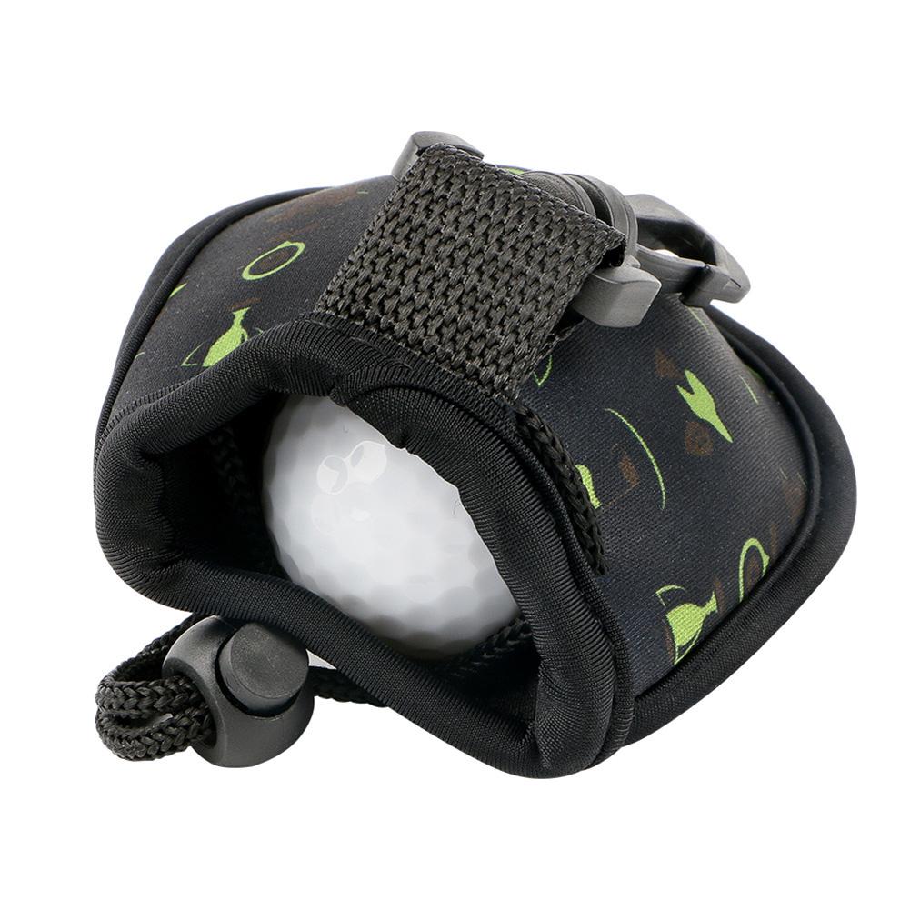 Golf Ball Waist Bag Ball Storage Pouch Waterproof Golf Ball Storage Bag Lightweight Ball Belt Bag Holds 2 Balls Golf Accessories