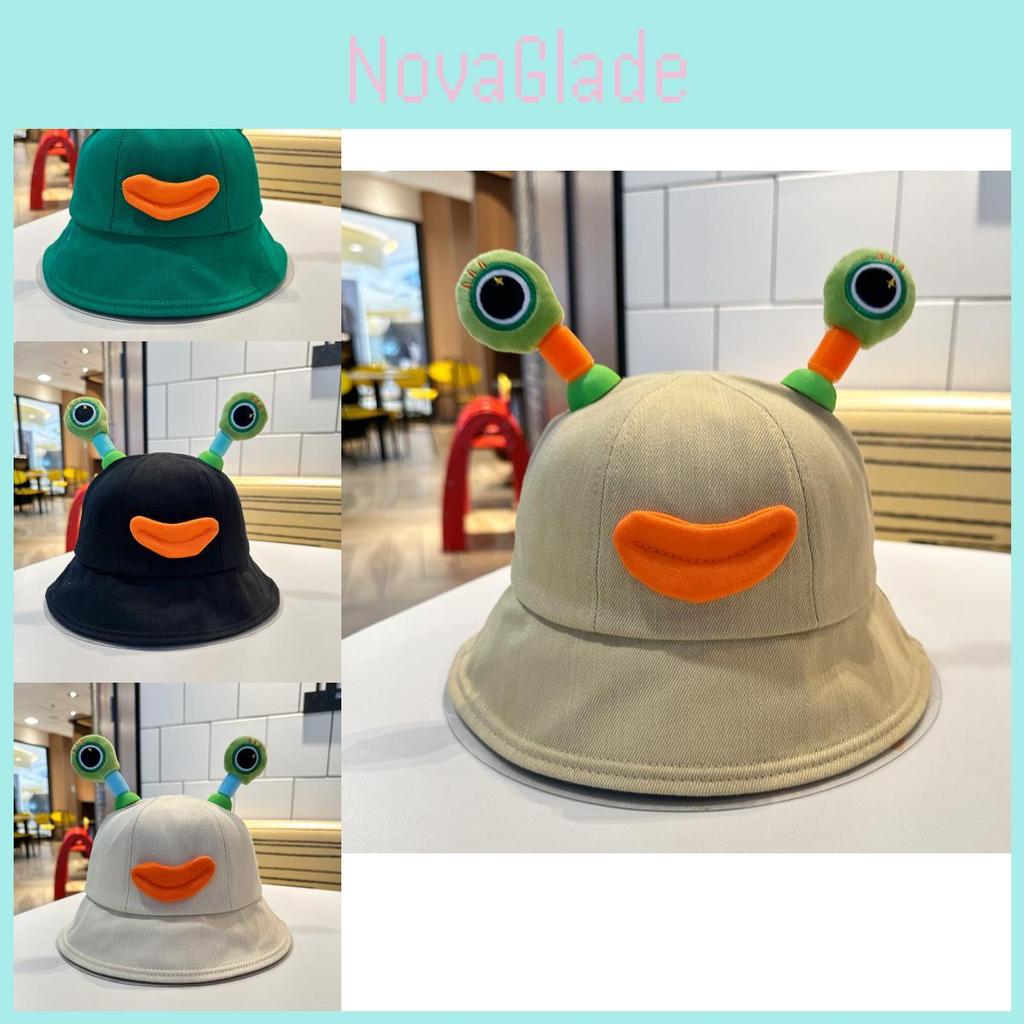 Cute Frog Eyes Glow Fisherman Hat Girls Spring Summer Sunshade Sunscreen Bucket Hat Fresh