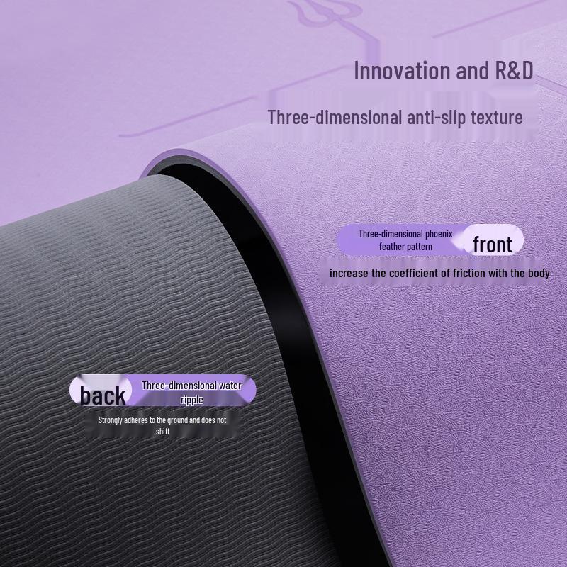 2024 Professional Non-Slip Yoga Mat: Thick, Soundproof, Extended Length for Fitness and Silent Jump Rope Exercises