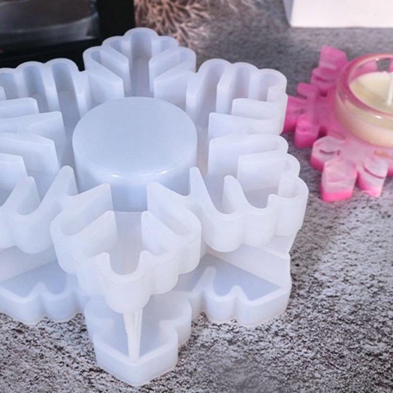 Candlestick Silicone Mold Gypsum Plaster Mold Lipstick Holder Tray Mold for DIY Jewelry Organizer Home Crafts Decor