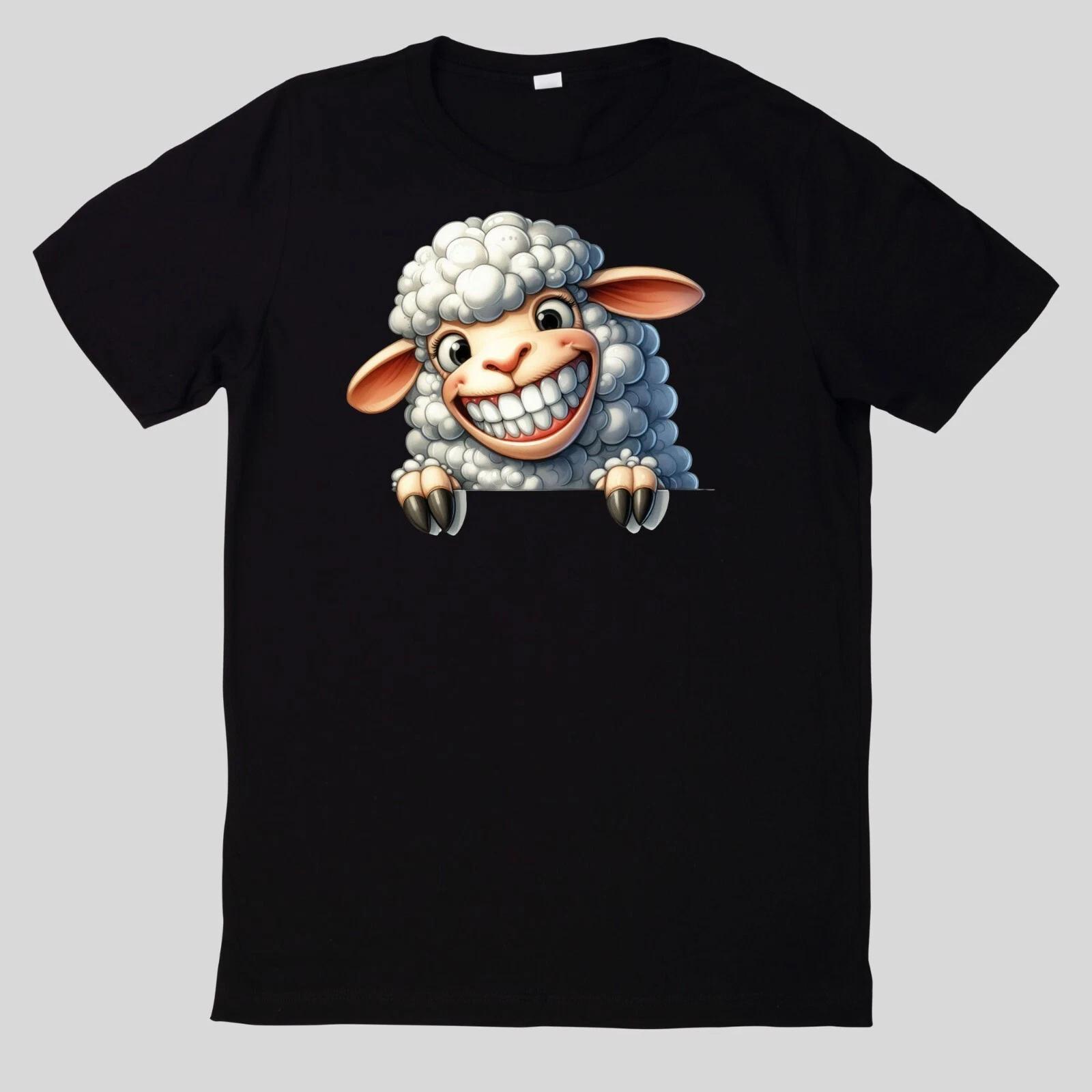T-Shirt Lustige Tiere, die um die Ecke spähen Lustig Cartoon XS