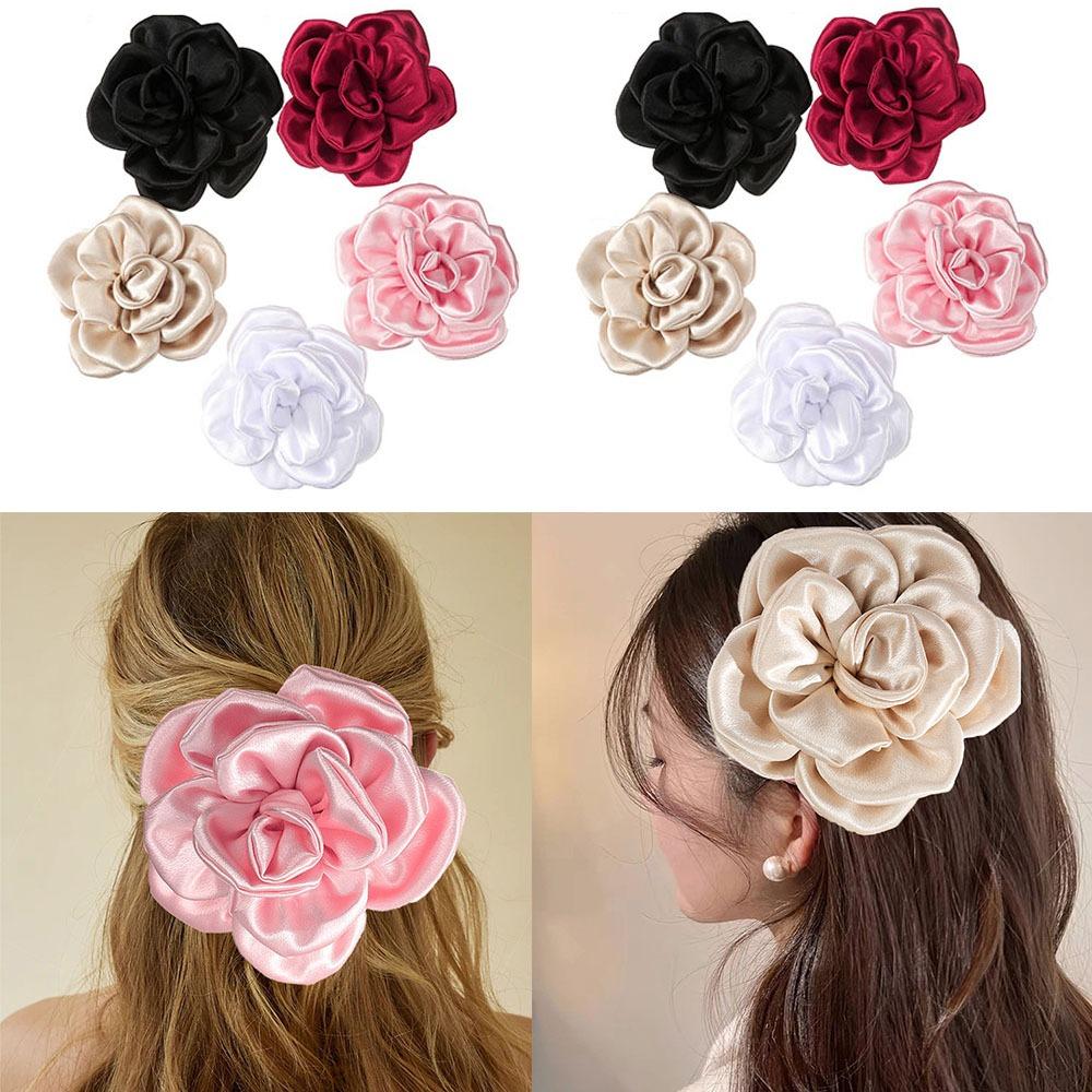 

Большие заколки для волос с искусственными цветами, богемные боковые заколки для волос, модные заколки для волос с цветком, свадебные свадебные заколки