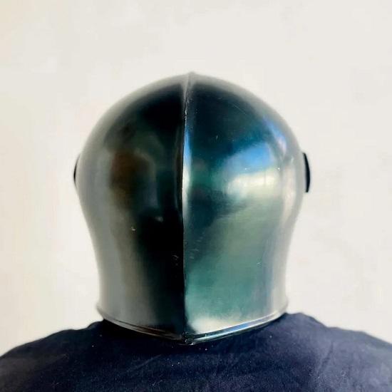 Zweifarbige Barbuta Ritter 18g Baustahl Mittelalterhelm Ideal für , Cosplay, Halloween-Kostüm Bestes Geschenk