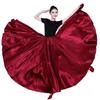 360 glänzender Satin langer spanischer Rock Swing Tanzrock Bauchtanzrock Sonnenrock Farben