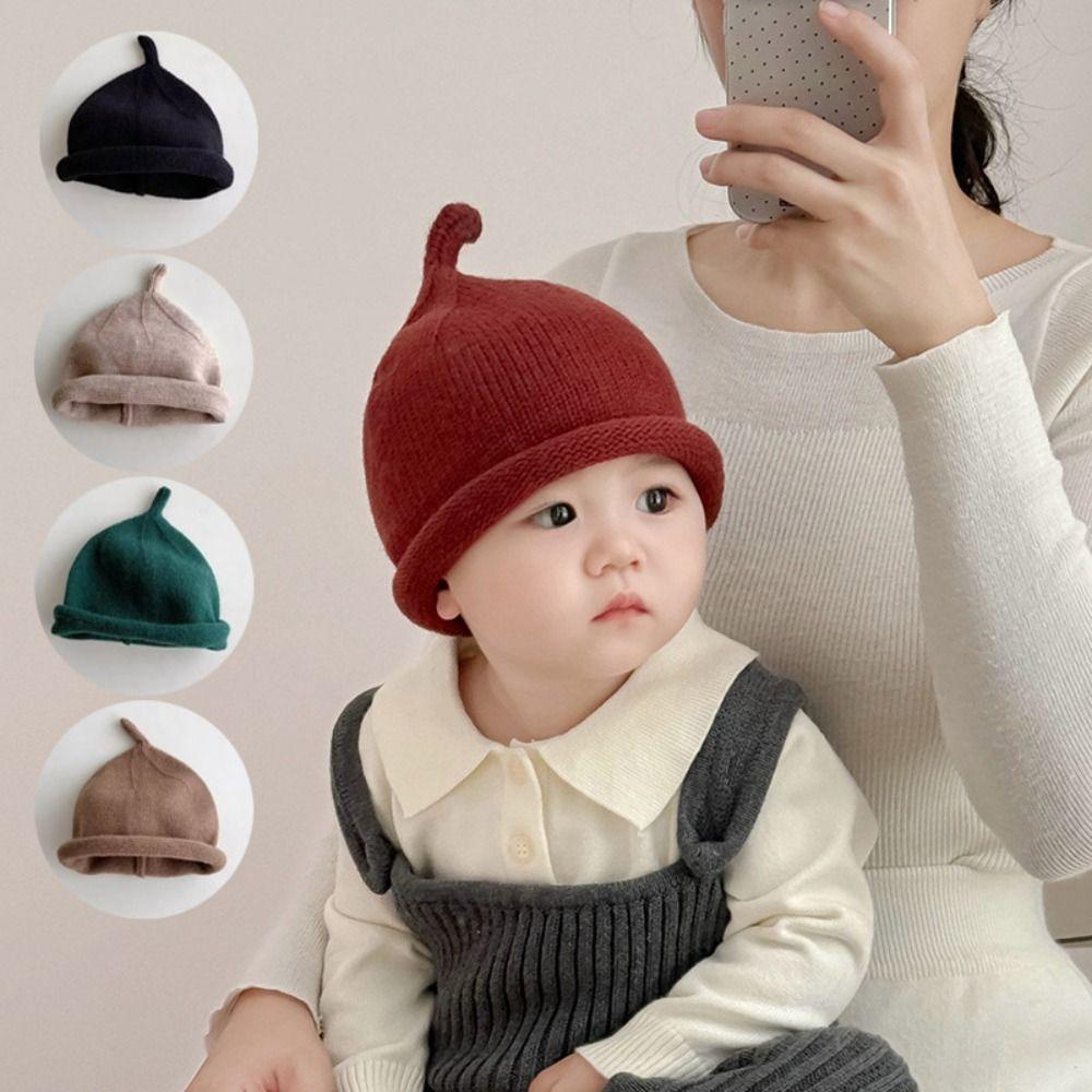 Thick Kids Winter Hats Knitted Children Beanies Cap Fashion Crochet Bonnet