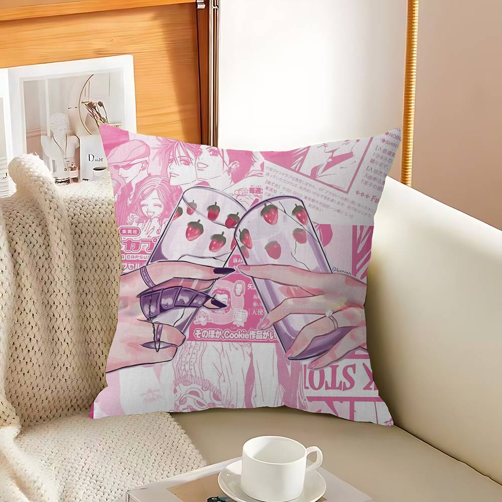 Popular N-Nana Anime Decorative Room Aesthetics Pillow Case Home Decor Bedroom Sofa Bed Couch Pillow Cover 45x45