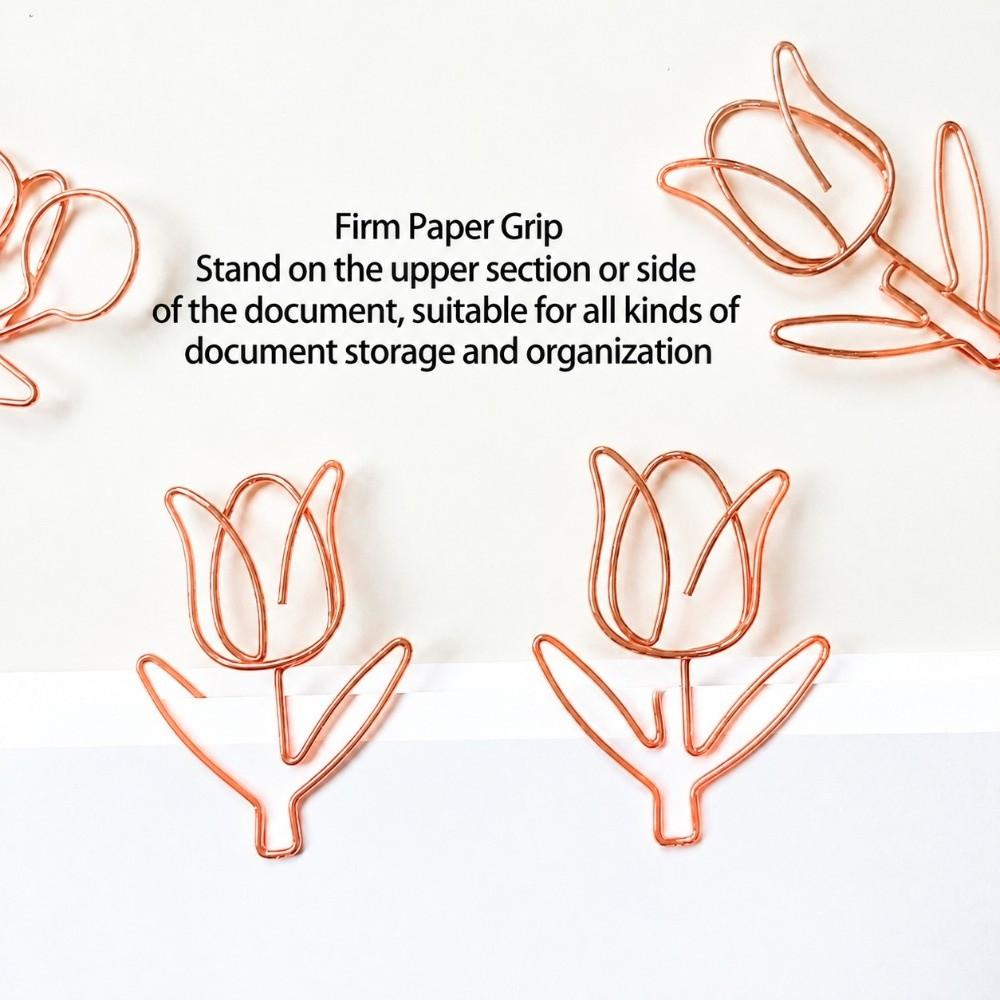 70Pcs Flower Paper Clips Metal Novelty Paper Clips Creative Flower Shaped Paper Clips Note Sorting
