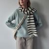 LOEIL Wool Stripe Muffler - Ivory