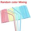 100pcs Colorful Flexible Plastic Straws, Disposable Bendy Drinking Straws for Juice, Party, Birthday, Wedding, Daily Use YMY