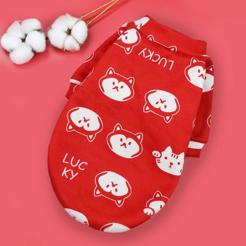 Pet Dou Cat Two-legged Clothing Sweater Spring Autumn Winter Pattern Dog Cat Teddy Clothing Supplies Dog Clothes
