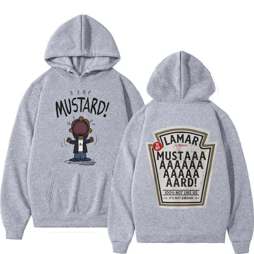 Rapper Kendrick Lamar Senf Grafik Hoodie Vintage Hip Hop Kleidung Pullover Herren Damen Mode Lässige Langarm Sweatshirts