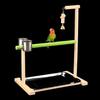 Bird Perch Parrot Stand Toy Natural Wood Playground Gym Accessories for Cage