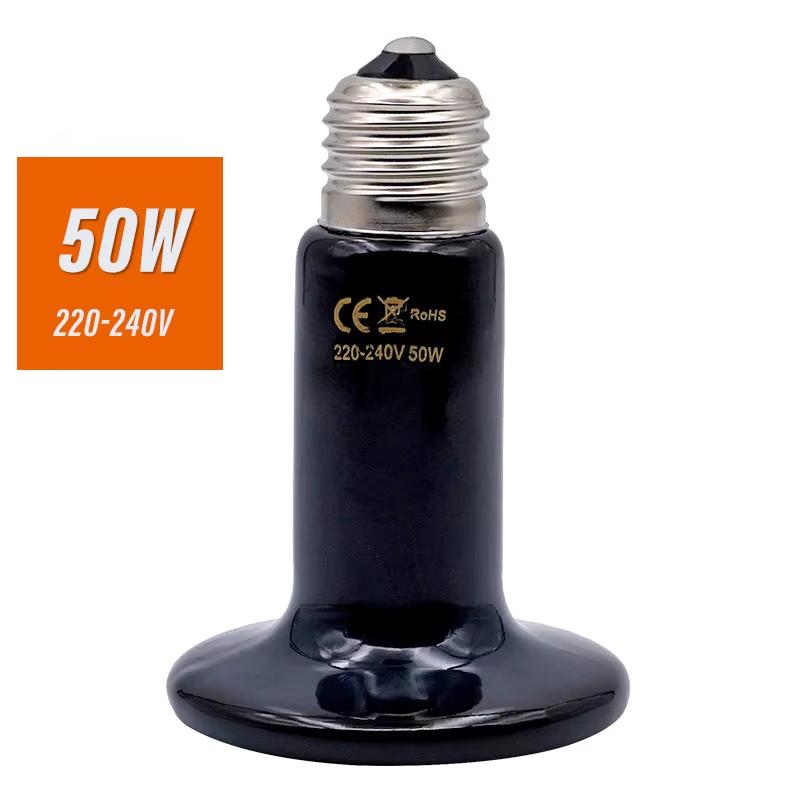 25W 50W 75W 100W 150W 200W Far Infrared Pet Heating Lamp Ceramic 110V 220V Reptile Turtle Brooder Bulb Heat Emitter Light Bulb
