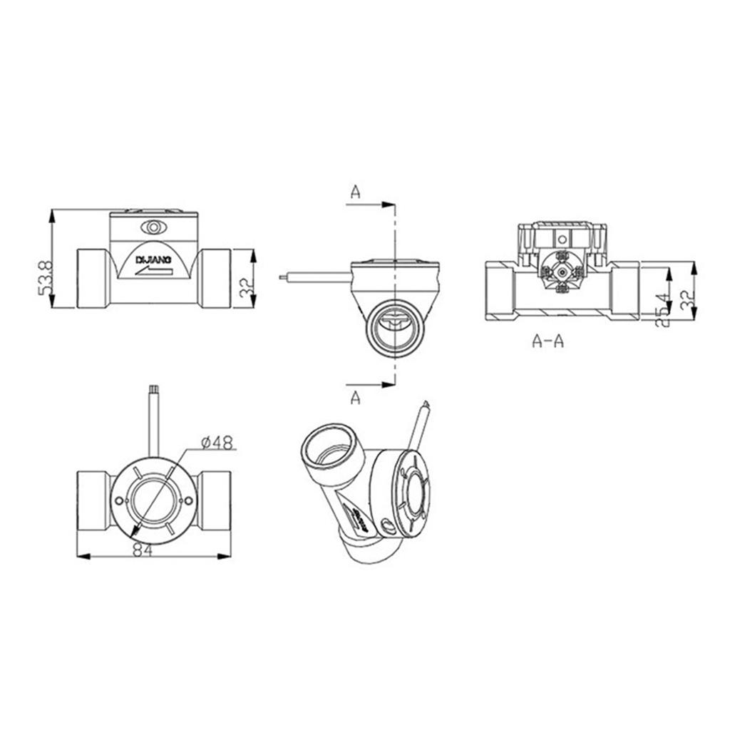DN20 Water Flow Hall Sensor Switches 10-150L/min 1.75MPa Flow Meter Flowmeter Counter Water Flow Sensor