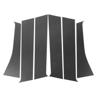 ABSOPRO Door Pillar Window Trim Stickers for Mitsubishi Outlander Carbon Fiber Pattern Black Anti-Scratch 2011-2014,