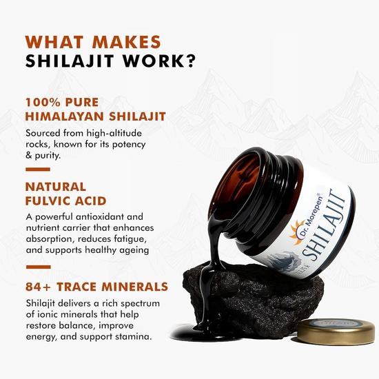DR. MOREPEN Shilajit Harz | 100% reiner Himalaya-Extrakt | Natürlich & Sicher | 15g