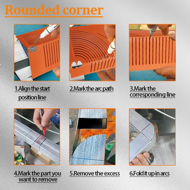 1 Stück Vierkantrohr Rundkante Zeichenlineal 45-Grad Winkelanleitung Zwei-Wege Zeichenwerkzeuge Kunststoff Präzisionsrohrschneidführung