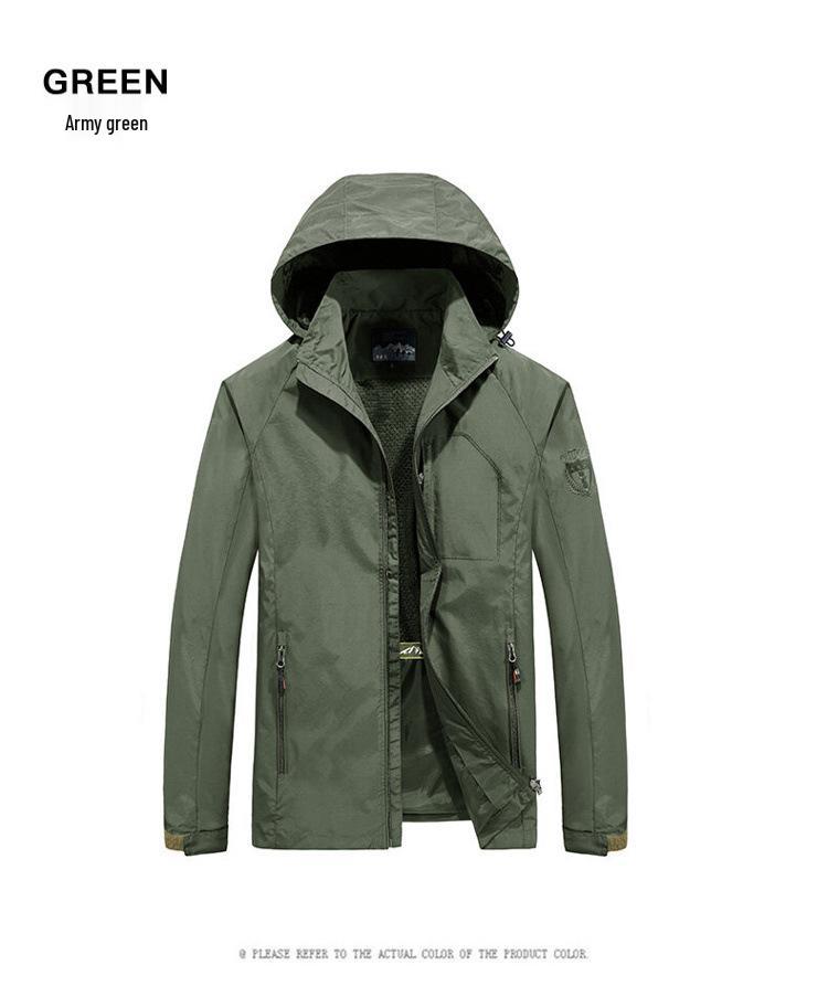 Men's Multi-Pocket Windbreaker Jacket