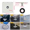 Boat Seat Base 3/4" Pin Post Socket Marine Swivel Seat  Mounting Base 7x7" Heavy Duty Boat Seat Base for Most Boat Seat Mount