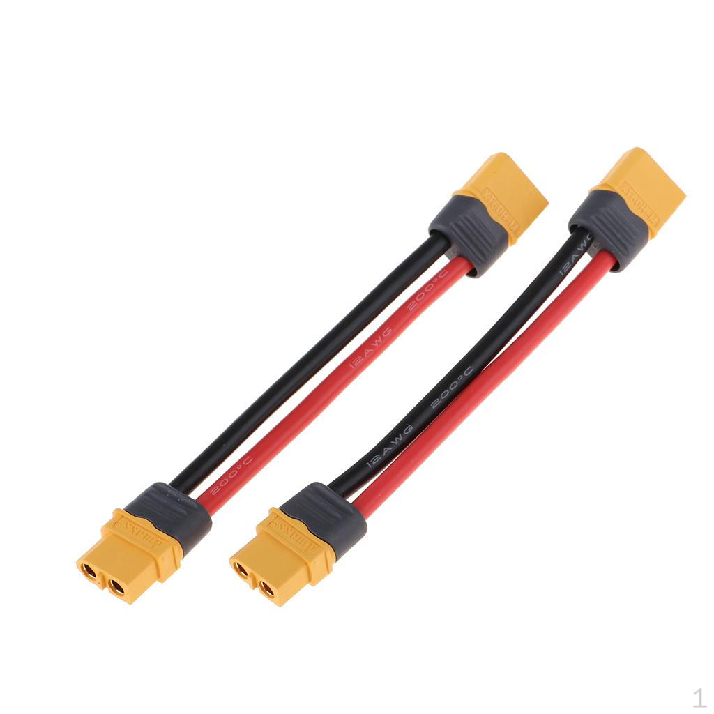 

12AWG XT60 Plug Extension Wire Cable male and female for RC
