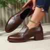 New Style Pointed-toe Thick-soled Heightening Shoes for Women, Anti-slip Shoes, Soft Leather Single Shoes
