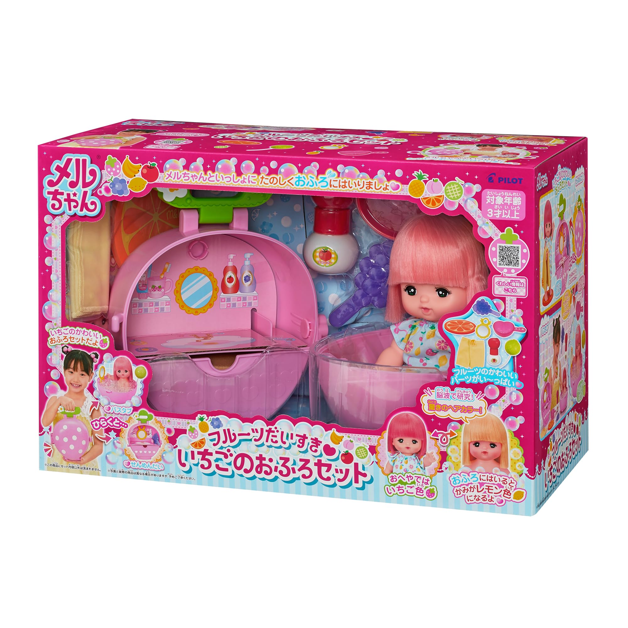 

PILOT CORPORATION Набор кукол Я люблю купаться Набор Мел-чан ФруктыКлубника