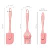 3Pcs Silicone Cream Scraper Spatula Set Non-Stick Bread Cake Butter Mixer Oil Brush with PP Handle Kitchen Baking Tools
