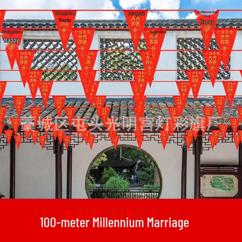 Outdoor Triangle Pennant for Events and Weddings: Ceremony and Venue Decoration Flags