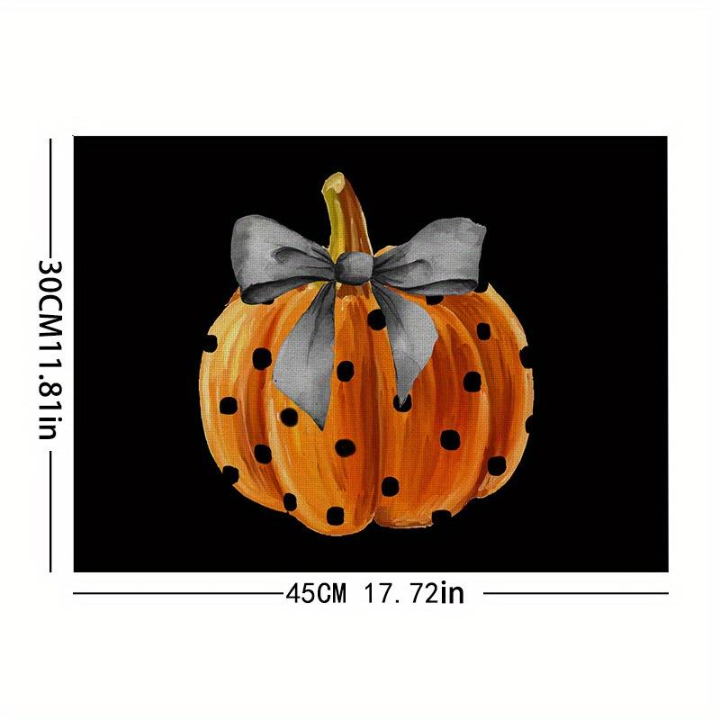 1pc Halloween Pumpkin Placemats Festival Kitchen Cotton Linen Dinning Table Mats Bowl Coffee Cup Pads Mats Home Decor