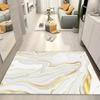 1pc Luxury Golden Marble Bath Mat Absorbent Anti Slip Soft Carpet for Bathroom Kitchen Home Decor Floor Mat