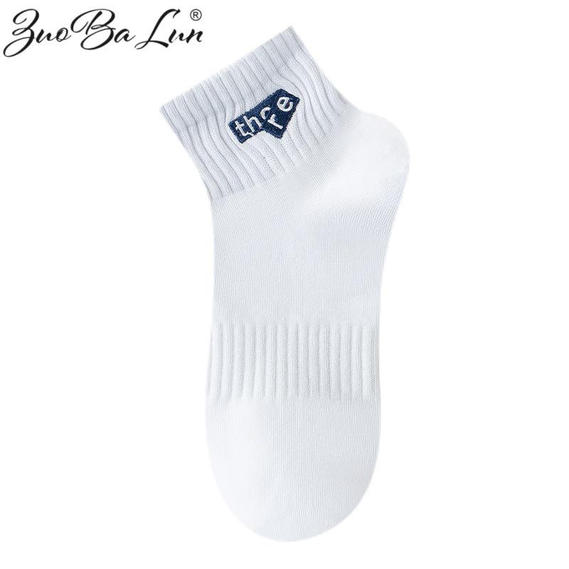 

Мужские носки до щиколотки и средней длины Zhuji - Летние тонкие, устойчивые к запаху, влагоотводящие спортивные носки 7022 Letter Ankle Socks