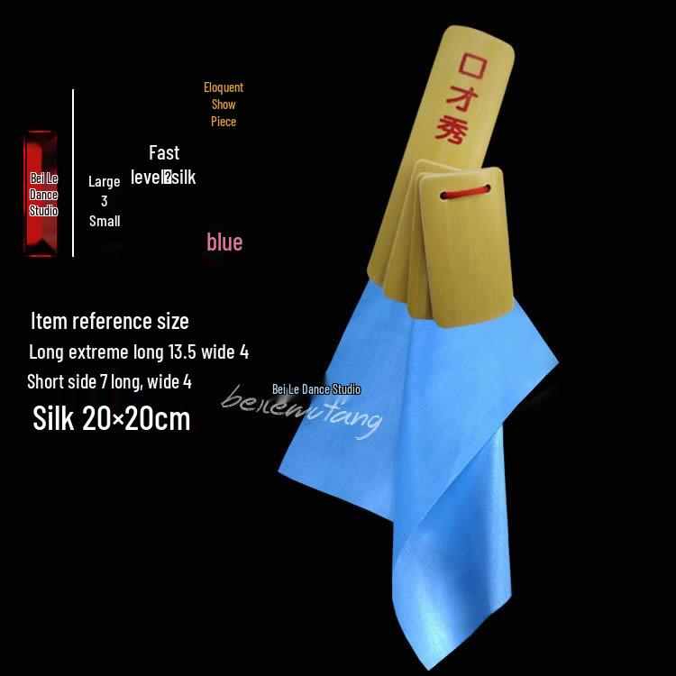 Small Square Towels for Adult Performance and Kindergarten Dance Props: Bamboo Clappers and Silk Ribbons for Eloquence Training