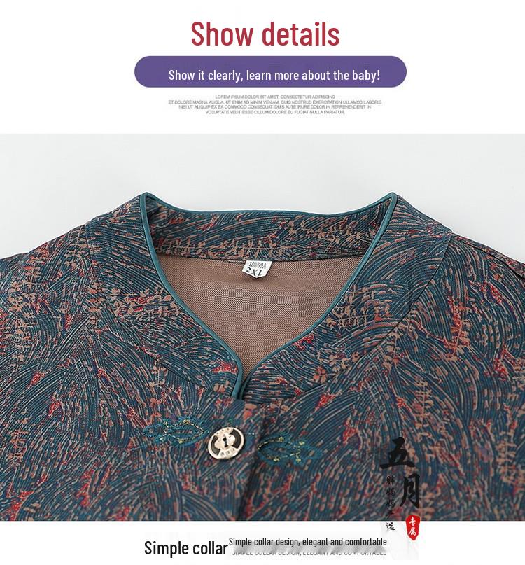 Elegant Two-Piece Spring & Autumn Shirt Suit for Middle-Aged and Elderly Women
