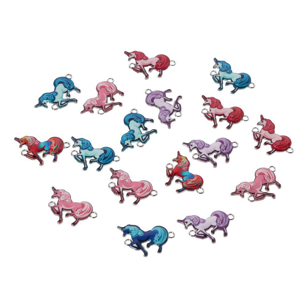 

Многоцветный соединитель Подвески из сплава Красочная эмаль с принтом ручной работы для любителей ремесел