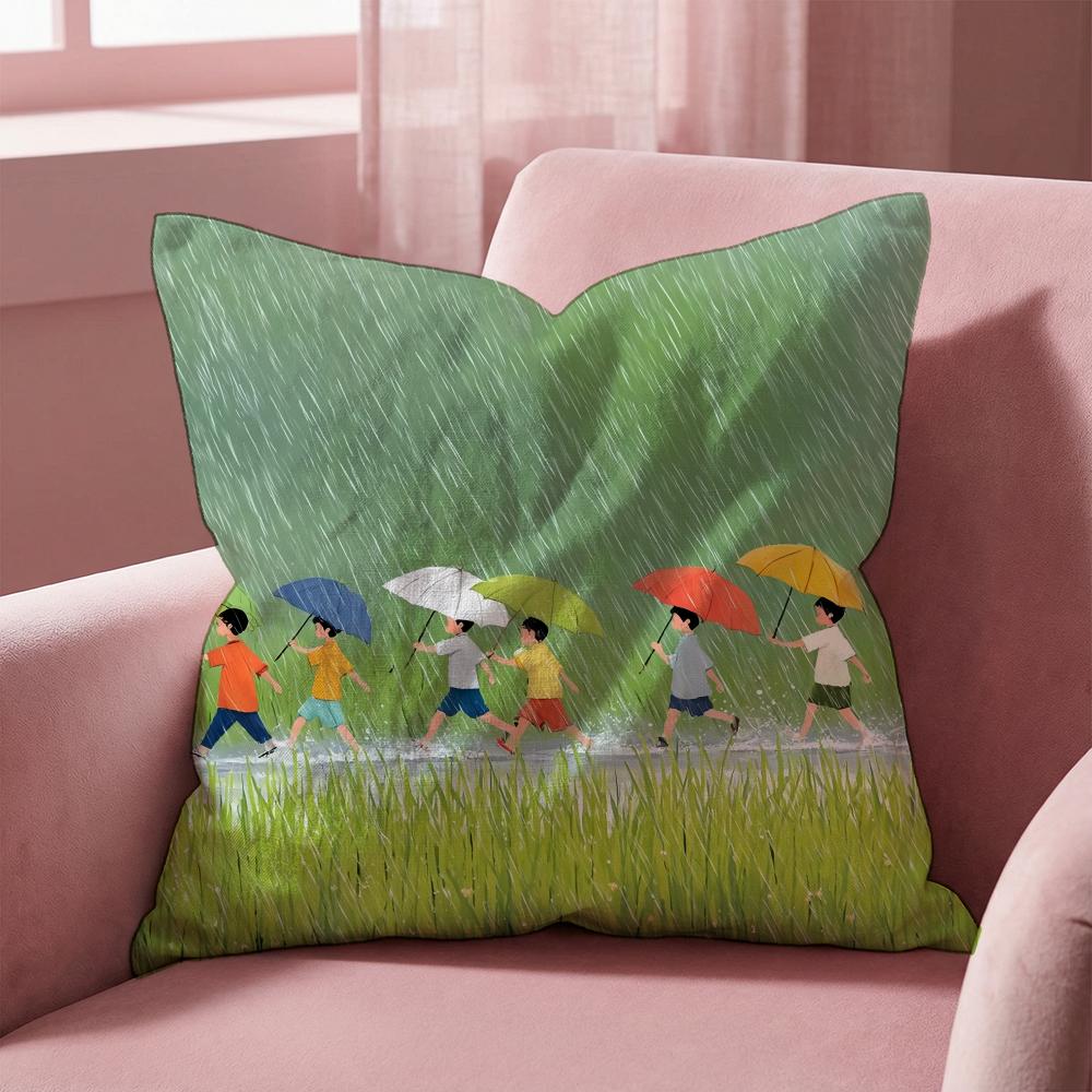 Childhood memories Cushion Cover Multi-Scene Pillow Cover for Home & Car - Reversible, Soft & Durable for Daily Use