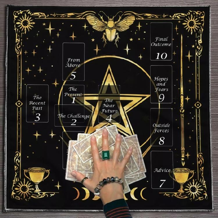Reading Card Astrologys Tablecloth Altars Cloth Square Divinations Cards Table Cloth Witchcrafts Deck Cloth Enduring