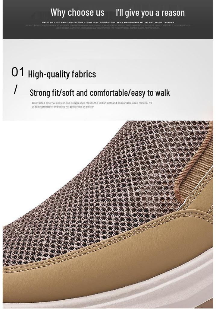 2026 Summer Mesh Men's Breathable Slip-on Casual Walking Shoes - Lightweight, Soft Sole, Lazy Design
