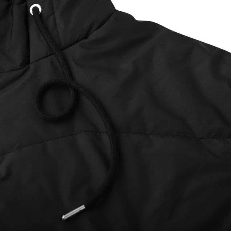 Warm Womens Cotton Jacket Long Sleeve Hooded Zipper Coat Solid Color Fashion Down Jacket