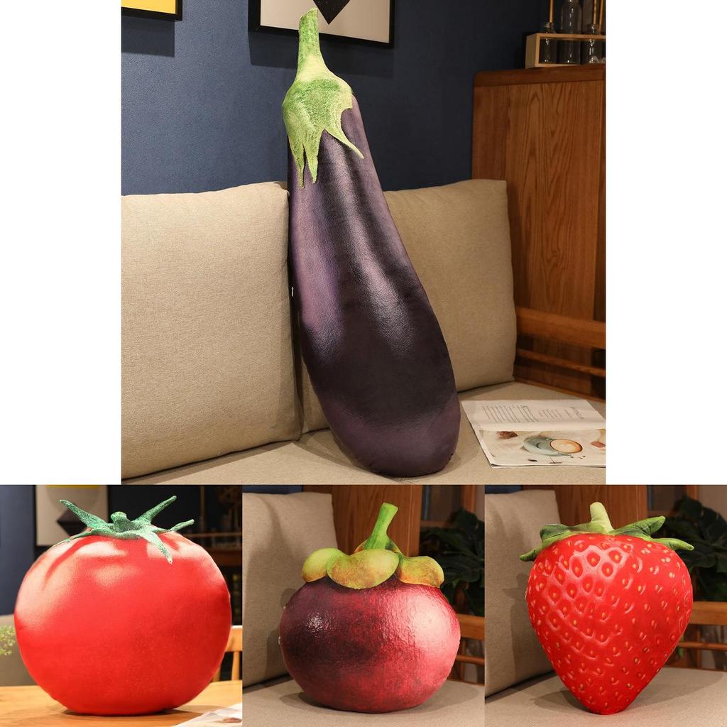Cartoon Fruit Plush Pillow Cushion For Sofa Office Nap Soft Floral Design Gift For Women