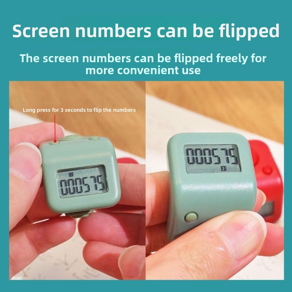 Rechargeable Lap Counter 6 Digits Number Finger Counters Sports Point Counter  for Swim Laps