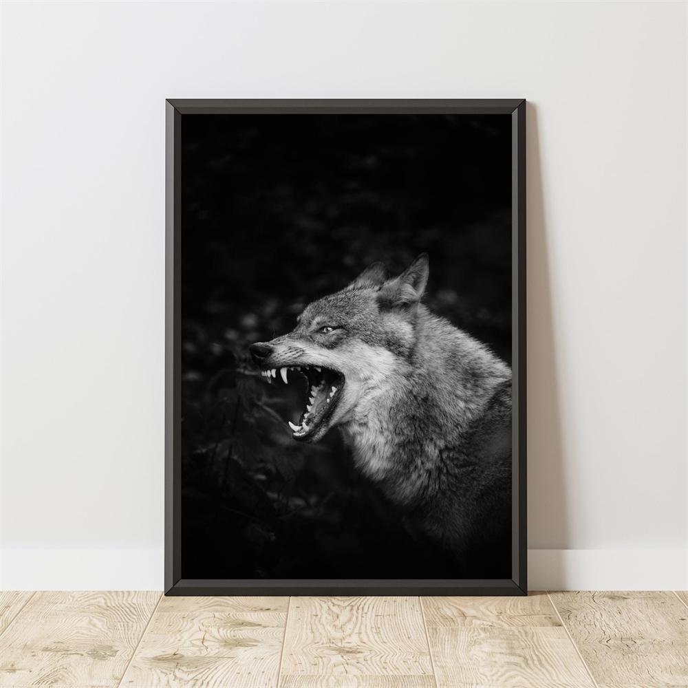 Lion Poster Wolf Wall Art Motivational Poster Motivational Print Motivation Wall Art Inspirational Canvas Painting Office Decor 21X30CMNo Framed
