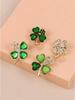 Gold-Plated Acrylic Four-Leaf Clover Brooch Pin Fashion Accessories