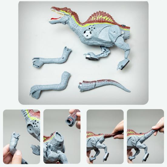 RC Dinosaur Toy Vivid Look Realistic Spinosaurus Model Simulated Walking Creative Early Education Smart Toy Infrared Remote Control Kids Electric