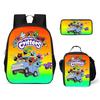 Smiling Critters Cartoon Backpack Shoulder Bag Pencil Case 3-Piece Set, Kids School Bookbag