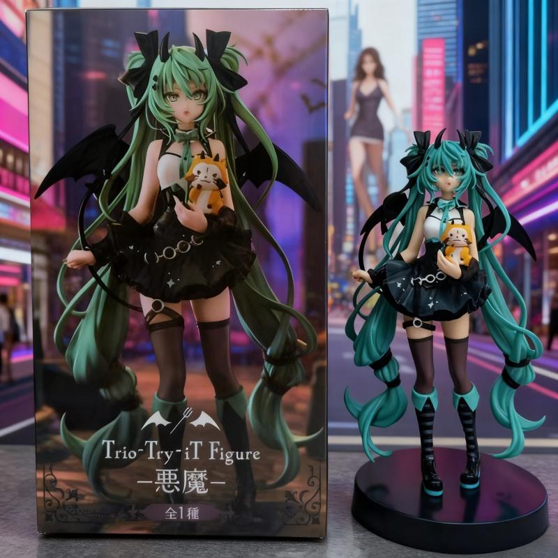 New anime character Hatsune Miku a little devil a raccoon and a dark ange suitable for decorations toys models tabletop ornamen